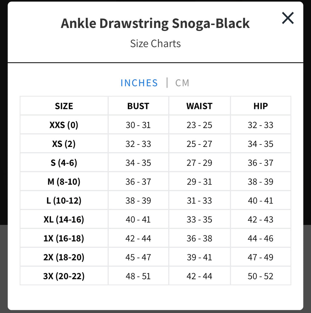 Ankle Drawstring Snoga - Black