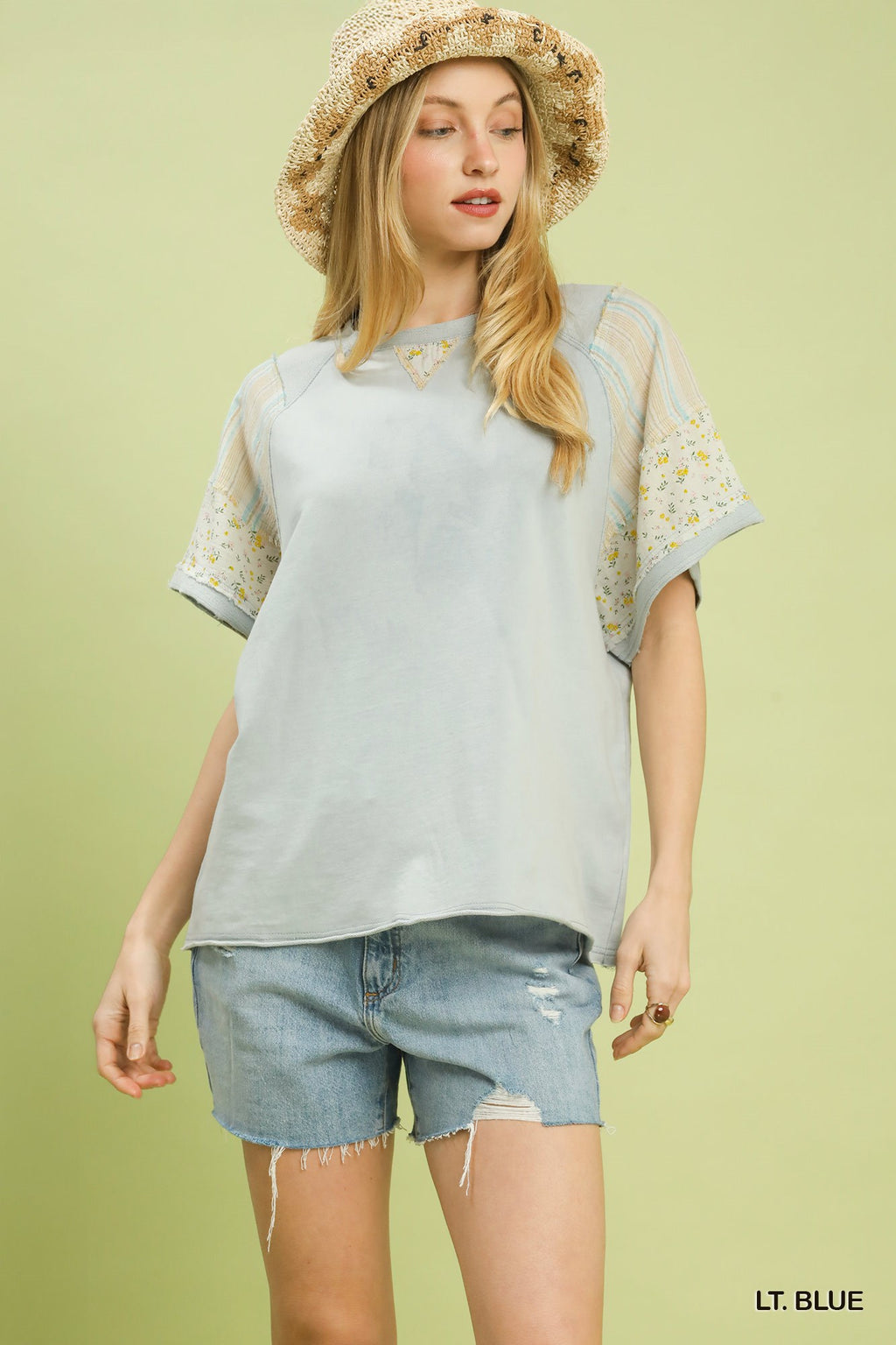 French Terry Short Sleeve Top