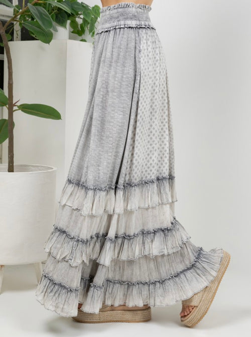 Rustic Ruffled Tiered Skirt