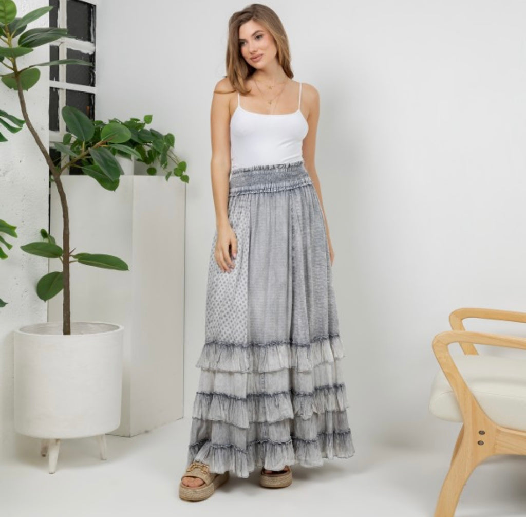 Rustic Ruffled Tiered Skirt